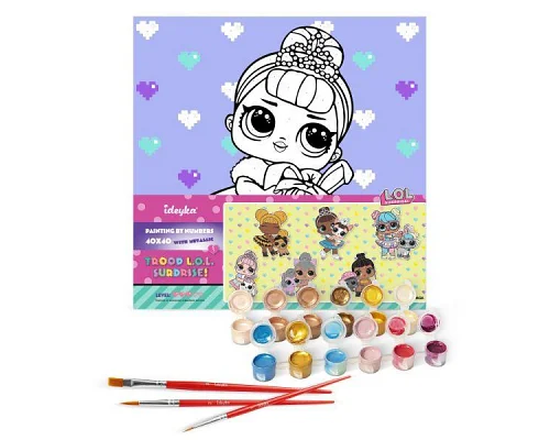 Картина за номерами L.O.L. Surprise! TroopSurprise Crystal Queen With Crystal Bunny 40х40 Ідейка (KHO6289)