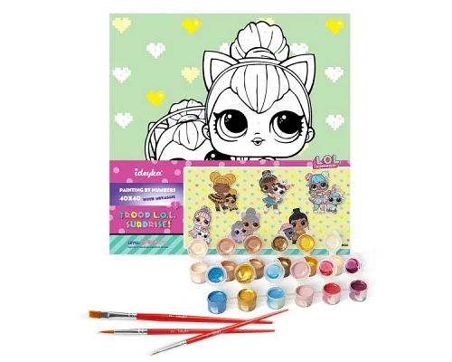 Картина за номерами L.O.L. Surprise! TroopSurprise Kitty Queen With Kitty 40х40 Ідейка (KHO6290)