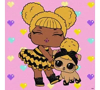 Картина за номерами L.O.L. Surprise! TroopSurprise Queen Bee With Queen Pup 40х40 Ідейка (KHO6287)