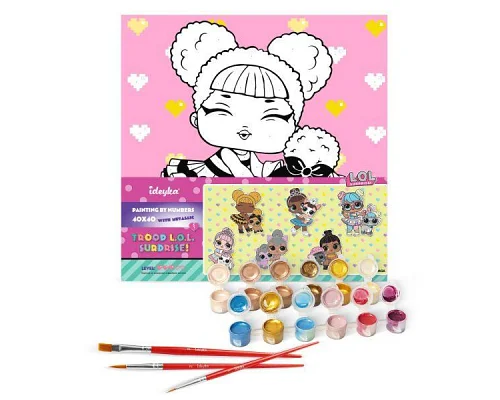 Картина за номерами L.O.L. Surprise! TroopSurprise Queen Bee With Queen Pup 40х40 Ідейка (KHO6287)