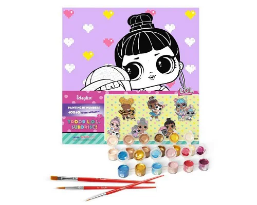Картина за номерами L.O.L. Surprise! TroopSurprise Honey Bun With Bunny Hun 40х40 Ідейка (KHO6292)