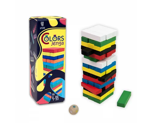 Настільна гра Strateg Дженга Colors Jenga 48 брусків (30717)