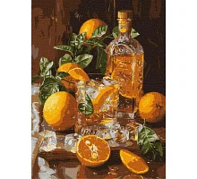 Картина по номерам Апельсиновый вечер art_selena_ua 30х40 Идейка (KHO5754)