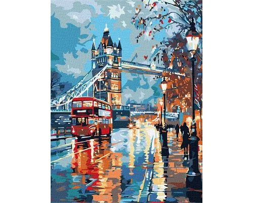 Картина по номерам Дождливый мечтательный Лондон art_selena_ua 30х40 Идейка (KHO6430)