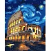 Картина за номерами Ніч у Римі art_selena_ua 40х50 Ідейка (KHO3668)