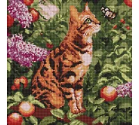 Алмазная мозаика Бенгальский кот art_selena_ua 40х40 Идейка (AMO20079)