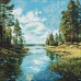 Алмазна мозаїка Струмок в лісі art_selena_ua 40х40 Ідейка (AMO8336)