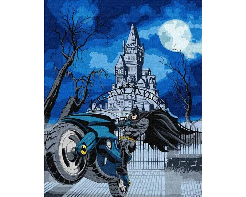 Картина за номерами Batman: Batcycle з фарбами металік extra Warner Bros 40х50 Ідейка (KHO8709)