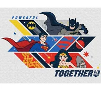 Картина по номерам Super Friends: Powerful together Warner Bros 30х40 Идейка (KHO8715)