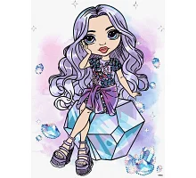 Картина по номерам Rainbow High. Violet с голограммными стразами (AB) 30х40 Идейка (KHO1339)