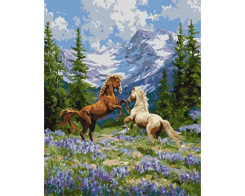 Картина за номерами Вільна пара у лісі art_selena_ua 40х50 Ідейка (KHO6866)
