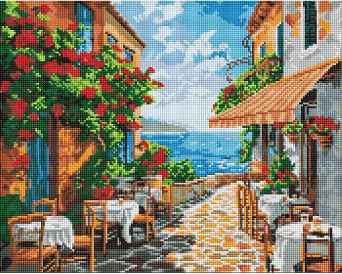 Алмазна мозаїка без підрамника Тихий куточок art_selena_ua 40х50 Ідейка (AMC20157)