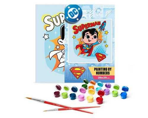 Картина за номерами Superman: Політ до зірок Warner Bros 25х25 Ідейка (KHO1341)