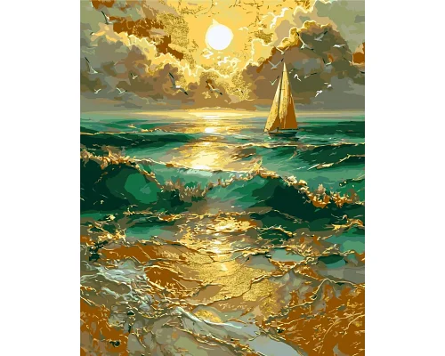Картина по номерам Одинокий парус в море 40х50 см Origami (LW30610-01)