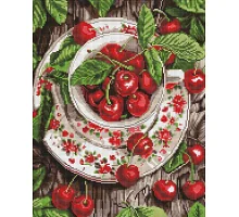 Алмазна мозаїка Свіжість вишні art_selena_ua 40х50 Ідейка (AMO20091)