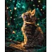 Картина за номерами Кошеня та світлячки з фарбами металік extra art_selena_ua 40х50 Ідейка (KHO6881)