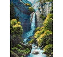 Алмазна мозаїка Водоспад у горах art_selena_ua 30х40 Ідейка (AMO20230)
