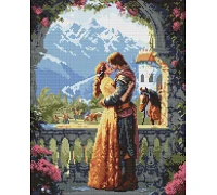 Алмазна мозаїка Принцеса та лицар art_selena_ua 40х50 Ідейка (AMO20078)