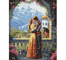 Алмазна мозаїка Принцеса та лицар art_selena_ua 40х50 Ідейка (AMO20078)