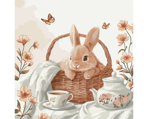 Картина за номерами Кролик і фарфор 40х40 см by arttem_illustration Art Craft (11724-AC)