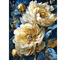 Картина по номерам Королевские пионы с красками металлик 40х50 см Origami (LW31470-01)