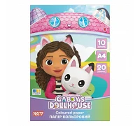 Папір кольоровий односторонній Yes Gabby Dollhouse 20 аркушів А4 скоба (956845)