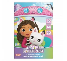 Папір кольоровий односторонній Yes Gabby Dollhouse 20 аркушів А4 скоба (956845)