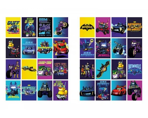 Книжка-раскраска со стикерами Batman: Batwheels Warner Bros. 21x29 Идейка (LCB39)