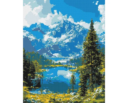 Алмазна мозаїка Гірський спокій 40x50 см Орігамі (OD30990)