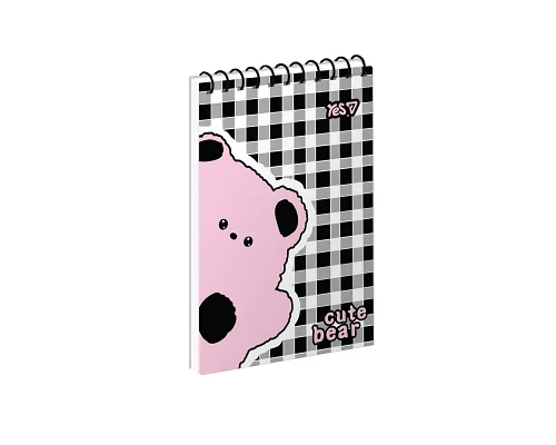 Зошит для записів Yes Cute bear одинарна спіраль А7/80 аркушів (152358)