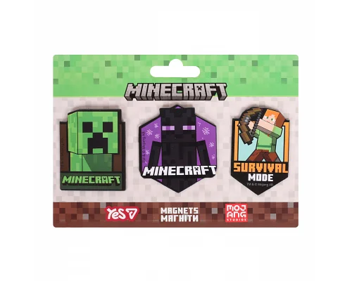Магніти фігурні Yes Minecraft, 3 шт 3 (708544)