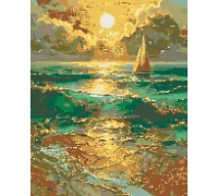 Алмазна мозаїка Пейзаж. Самотнє вітрило у морі 40x50 см Орігамі (OD30610-01)