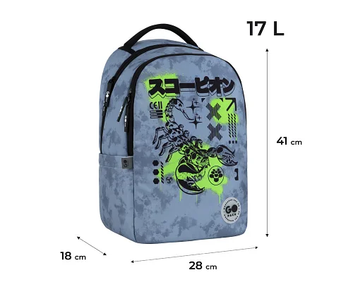 Рюкзак шкільний GoPack Teens спинка 41 см (GO26-135M-5)