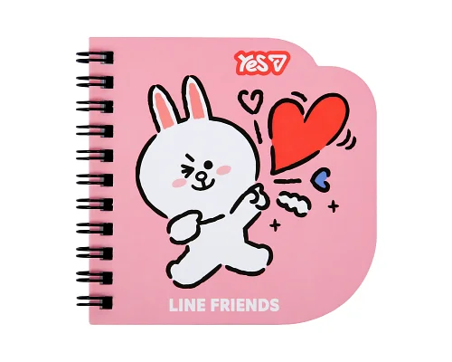 Блокнот фігурний Yes Line Friends Cony 100x100 30 мм аркушів клітинка (152181)
