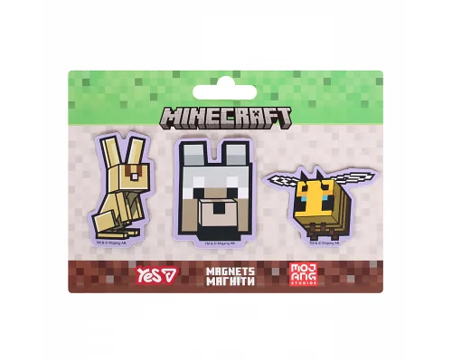 Магніти фігурні Yes Minecraft.Spring, 3 шт 1 (708545)