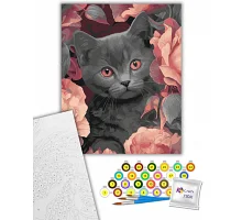 Картина за номерами Сірий котик 40х50 см Art Craft (11563-AC)