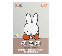 Картон кольоровий двосторонній Miffy 10 аркушів А4 папка YES (955492)