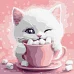 Картина за номерами Какао для котика (картина № 3) art_selena_ua 30х30 Ідейка (KHO6768)