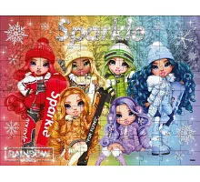 Пазли Rainbow High Winter Break, 100 елементів 30х40 Ідейка (LP100-002)