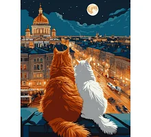 Картина за номерами SANTI Коти на даху 40х50 см LED підсвітка (956646)