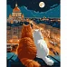 Картина за номерами SANTI Коти на даху 40х50 см LED підсвітка (956646)
