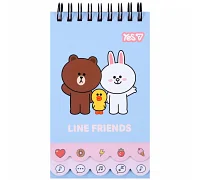 Блокнот Yes Line Friends Trio 85x137 60 листов (152161)