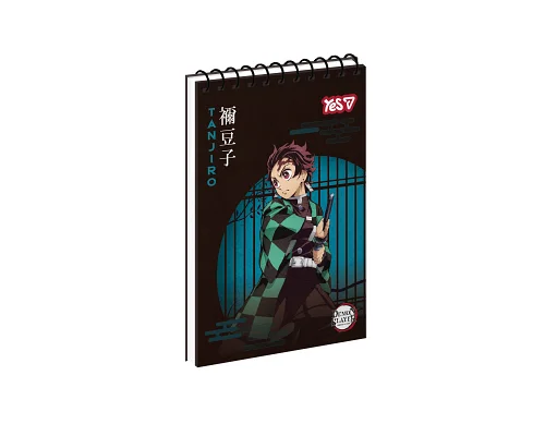 Зошит для записів Yes Demon Slayer одинарна спіраль А7/80 аркушів (152352)