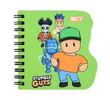Блокнот фігурний Yes Stumble Guys Green 100x100 30 аркушів клітинка (152185)