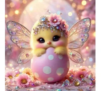 Алмазна мозаїка Ціплятко у чарівному яйці 20*20см Dreamtoys (S10381)