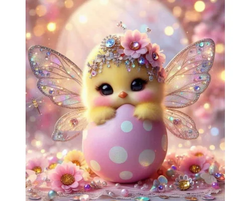 Алмазна мозаїка Ціплятко у чарівному яйці 20*20см Dreamtoys (S10381)