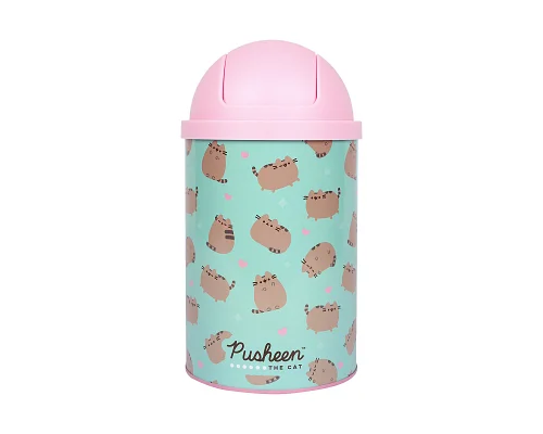 Контейнер настільний для сміття Yes Pusheen металевий 10 х 18 см (708571)
