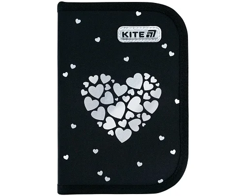 Пенал без наповнення Kite Black&Silver, 1 відділення, 2 відвороти (K26-622-5)