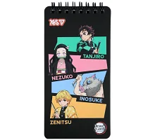 Блокнот Yes Demon Slayer Heroes 80x160 60 аркушів клітинка (152206)