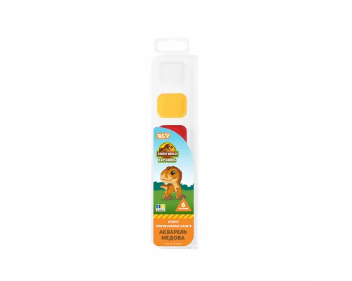 Краски акварельные Yes Jurassic World.Kids 6 цветов медовые (110314)